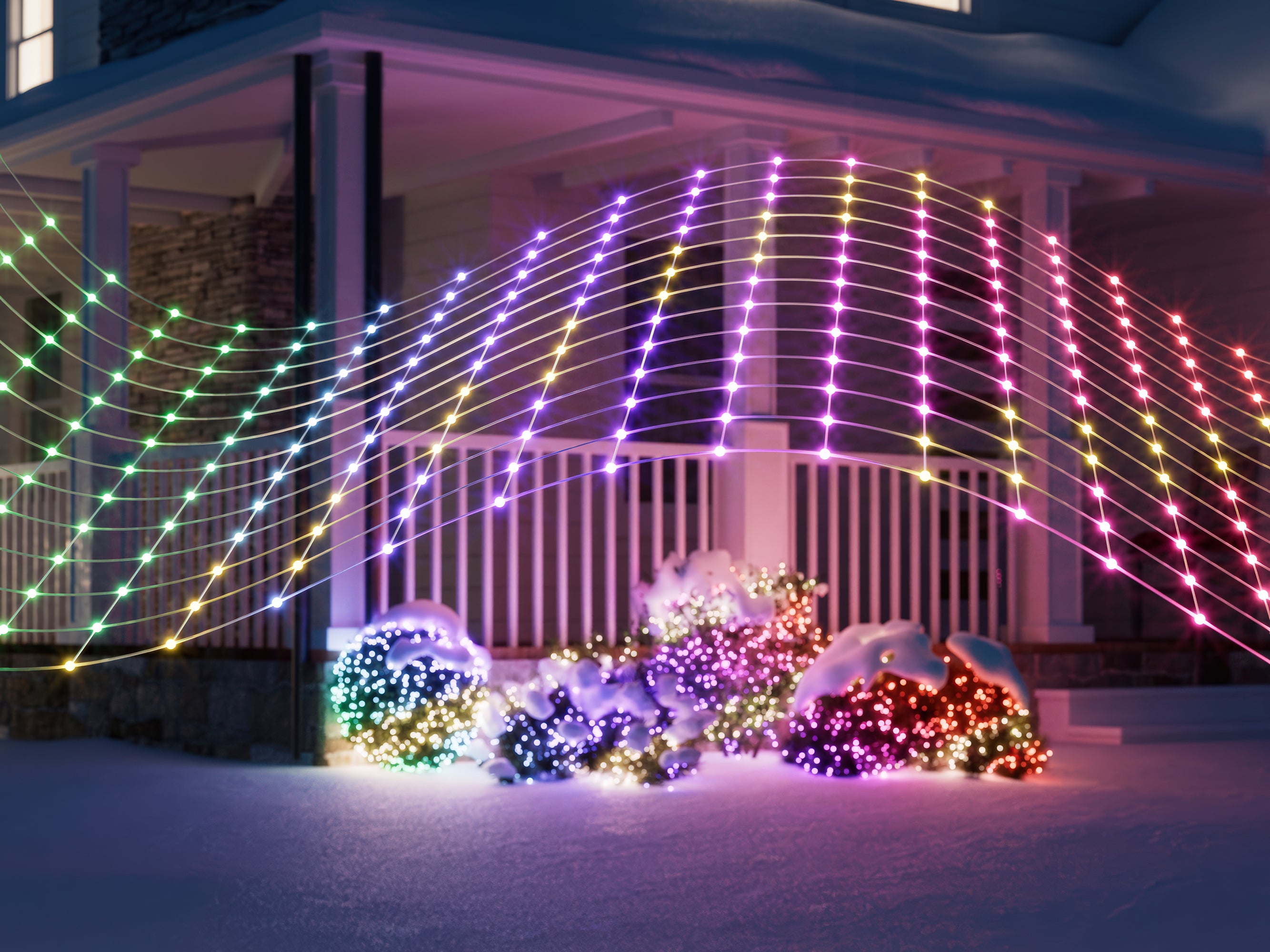 Net Lights: Smart LED Grid for Outdoor Decor