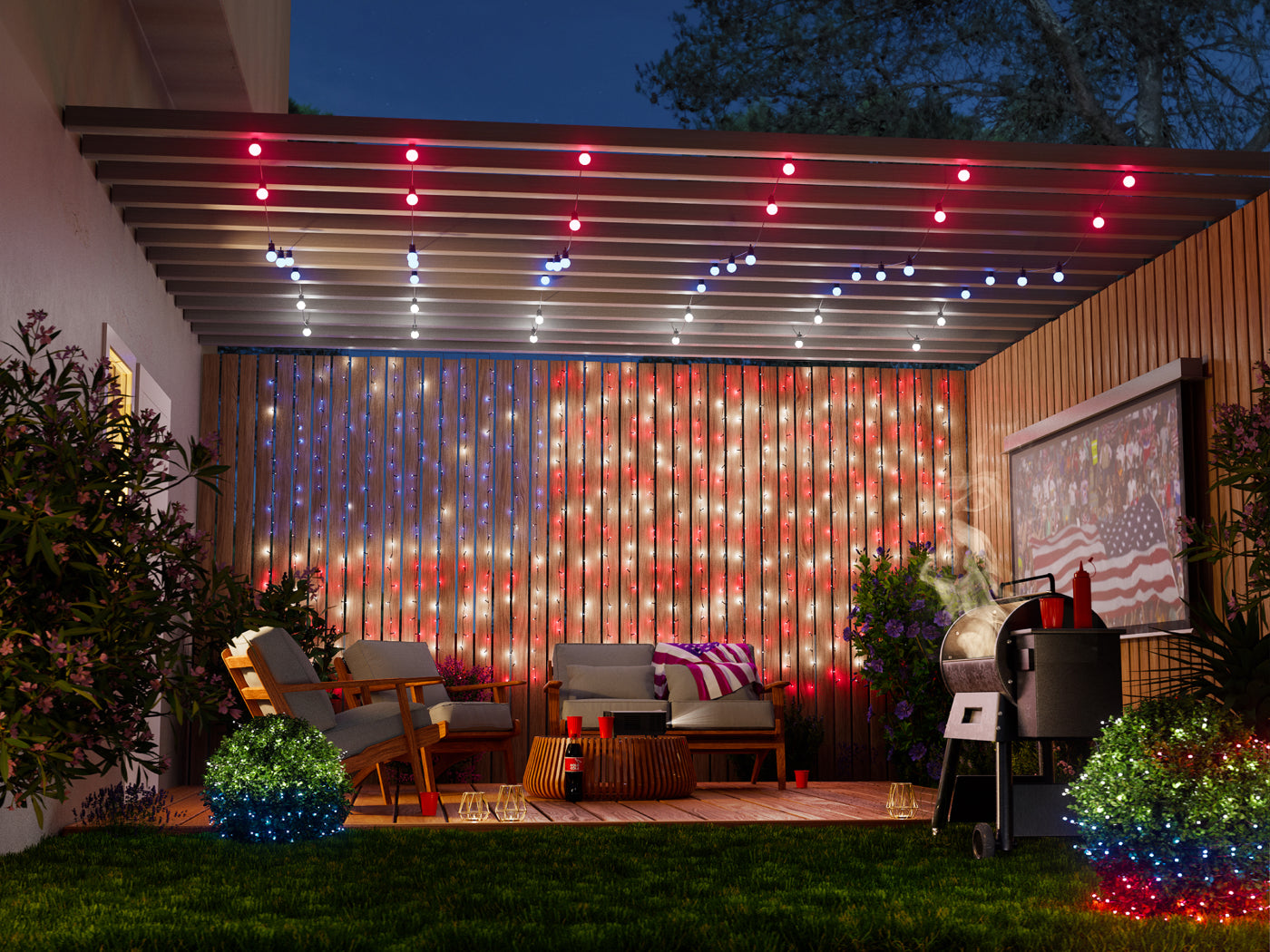 Design a spectacular light show for Independence Day