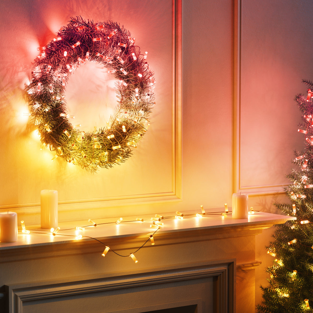 Christmas lights and outlet decor