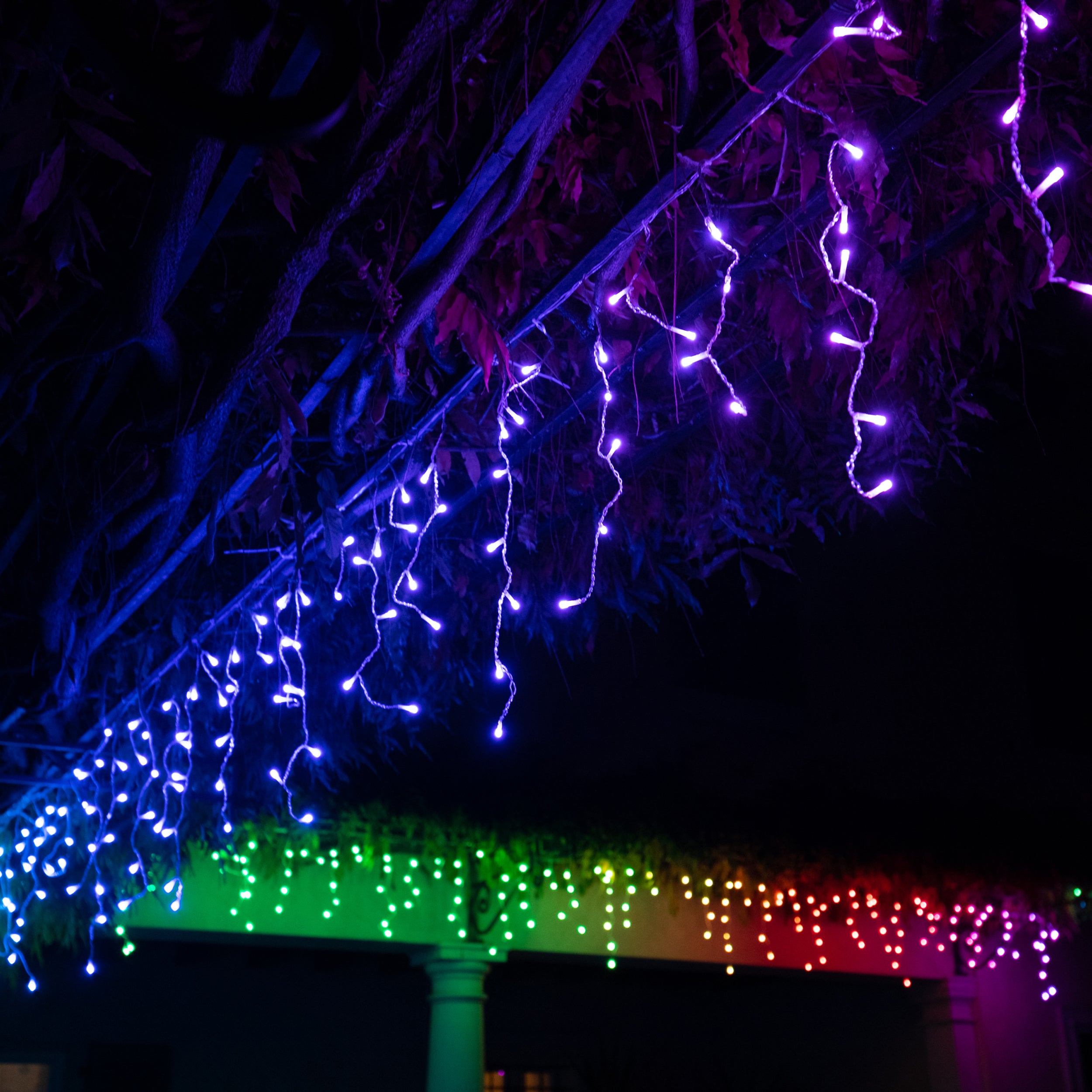 Multicolor Icicle Lights for Holidays: Indoor & Outdoor | Twinkly