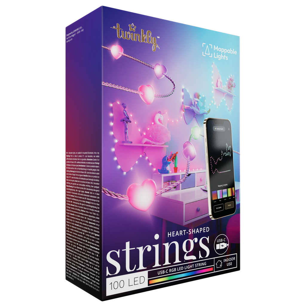 Twinkly Strings USB-C Hearts