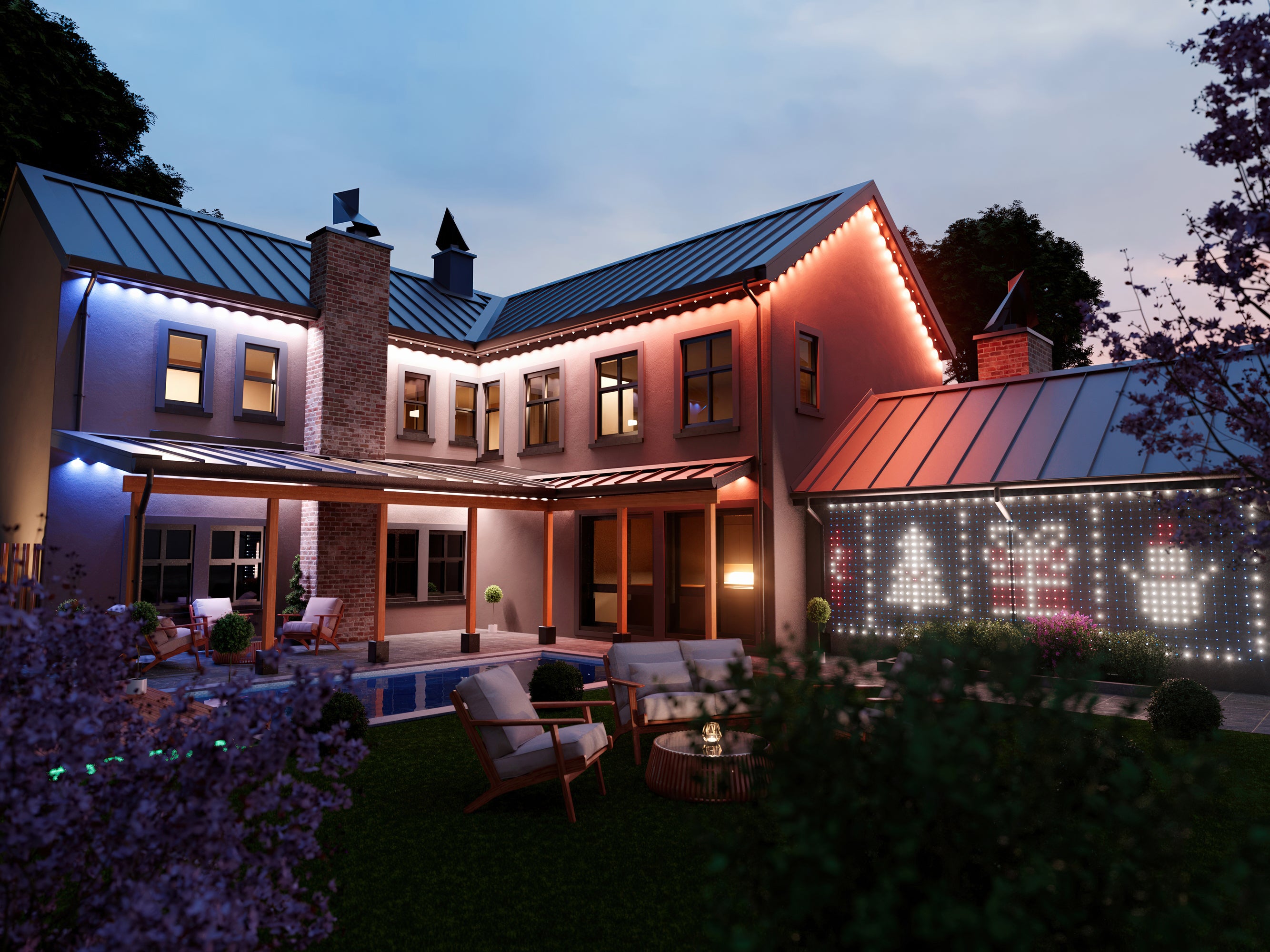Net Lights: Smart LED Grid for Outdoor Decor | Twinkly