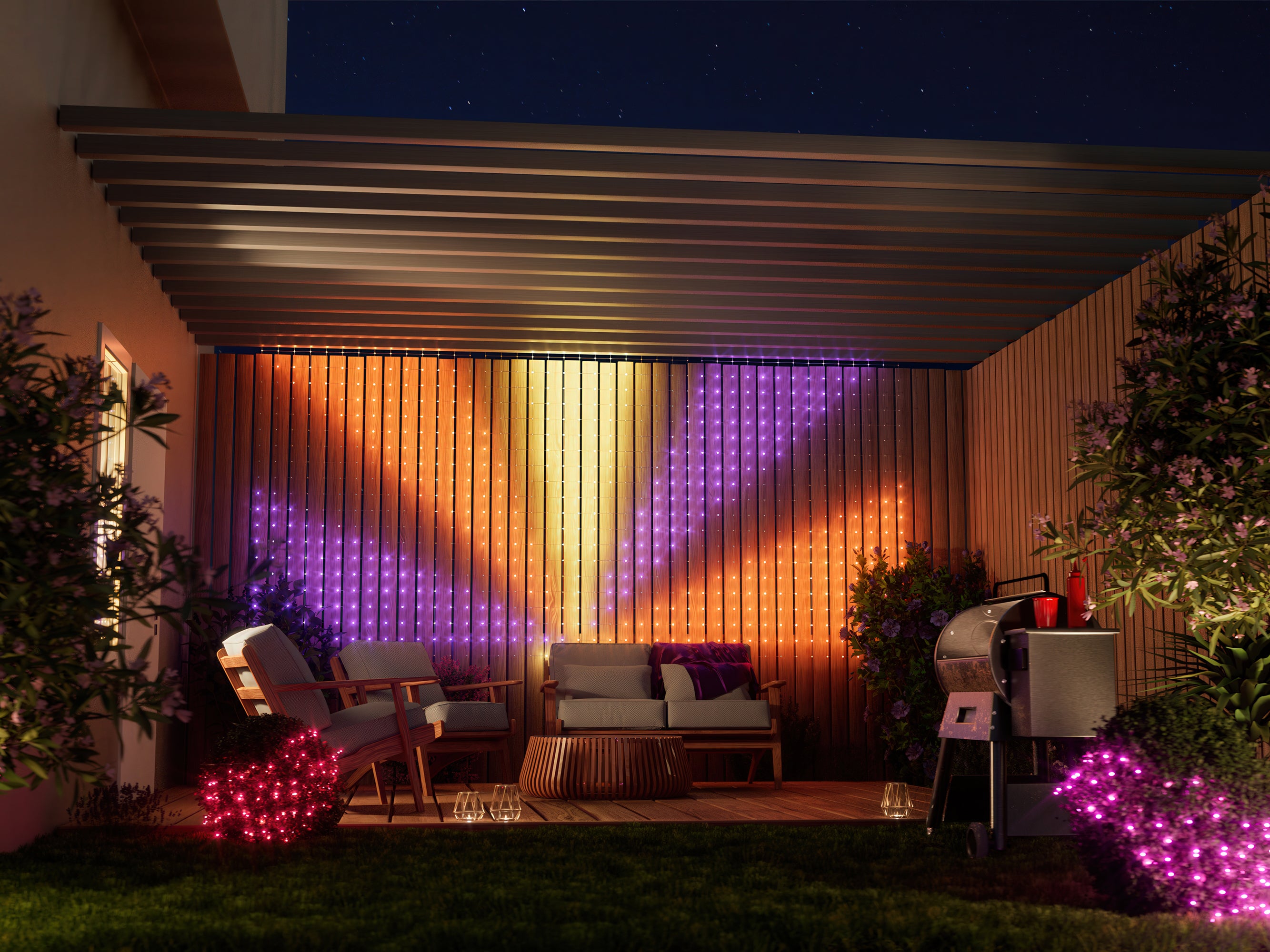 Net Lights: Smart LED Grid for Outdoor Decor | Twinkly