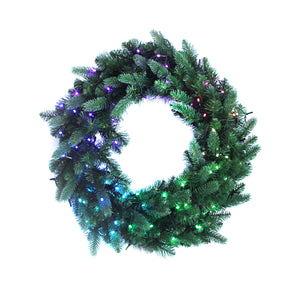 Pre-lit Wreath (Multicolor + White edition)